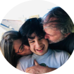 Avec Laurent Savard et Marylou Agate, parents de Gabin